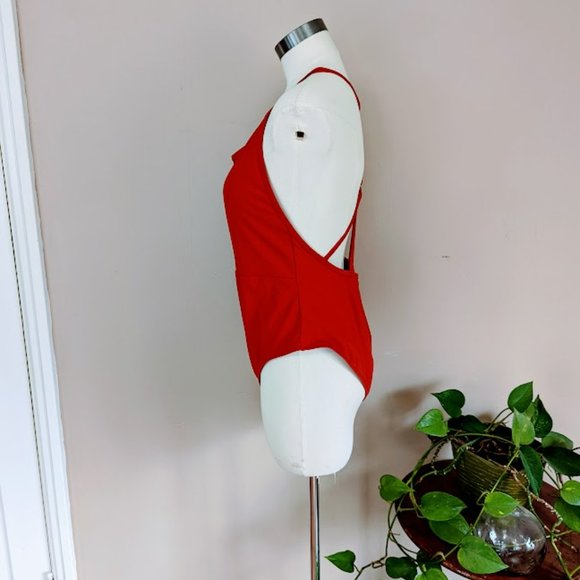 NWT Xhiliration Sangria Red One Piece Swimsuit - Size XL - Picture 4 of 8